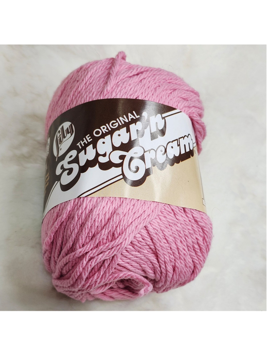 Lily Other - Sugar'N Cream Yarn - Rose Pink 120 yards 2.5 oz